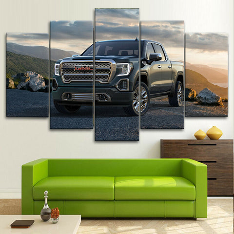 GMC Sierra Pickup Truck Wall Art Canvas Printing Decor