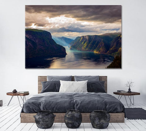 Geiranger Fjord Norway Wall Art Decor Canvas Printing-1Panel