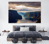 Image of Geiranger Fjord Norway Wall Art Decor Canvas Printing-1Panel