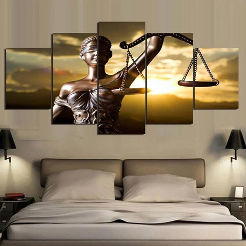 Goddess of Justice Law Scale Wall Art Canvas Printing Decor