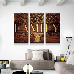 Golden Family Tree Wall Art Canvas Printing Decor