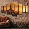 Image of Golden Mosque PeacefulWall Art Canvas Printing Decor