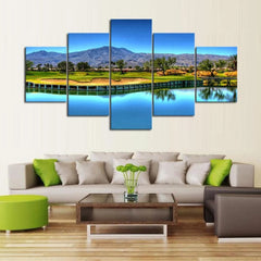 Golf Course Desert Landscape Wall Art Canvas Printing Decor