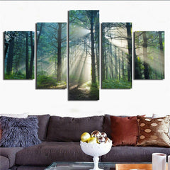 Green Forest in Sunshine Wall Art Canvas Printing Decor