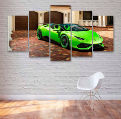 Green Super Sports Car Wall Art Canvas Printing Decor