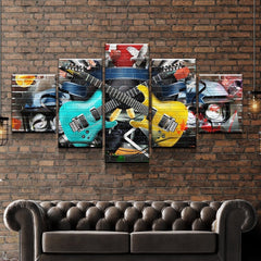 Guitar Graffiti Wall Art Canvas Printing Decor