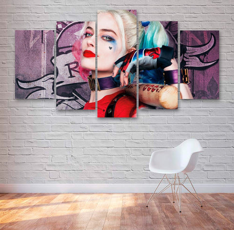 Harley Quinn DC Comics Movie Wall Art Canvas Printing Decor