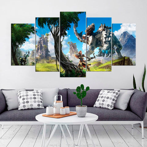 Horizon Zero Dawn The Frozen Wild Wall Art Canvas Printing Decor