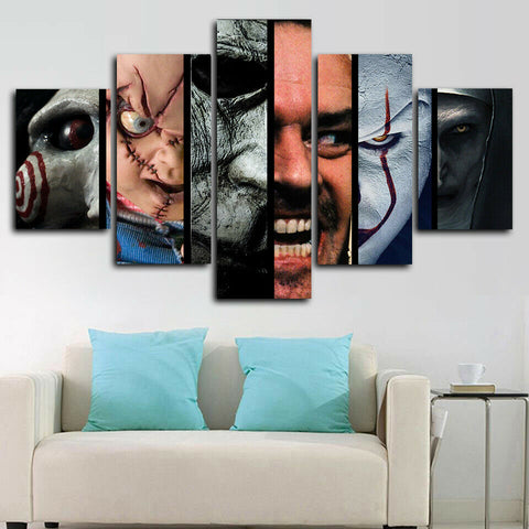 Horror Movie Scary Character Wall Art Canvas Printing Decor