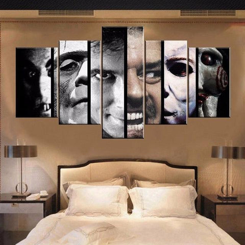 Horror Movie Wall Art Canvas Printing - 5 Panels