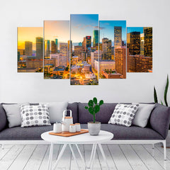 Houston Texas Cityscape Wall Art Canvas Printing Decor