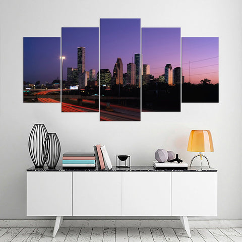 Houston Texas Skyline Wall Art Canvas Printing Decor