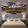 Image of Ice Snow Mountain Sky Grassland Landscape Wall Art Canvas Printing Decor