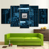 Image of Intel Motherboard Logo Design Wall Art Canvas Printing Decor