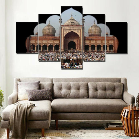 Jama Masjid Eid Mubarak Wall Art Canvas Printing Decor