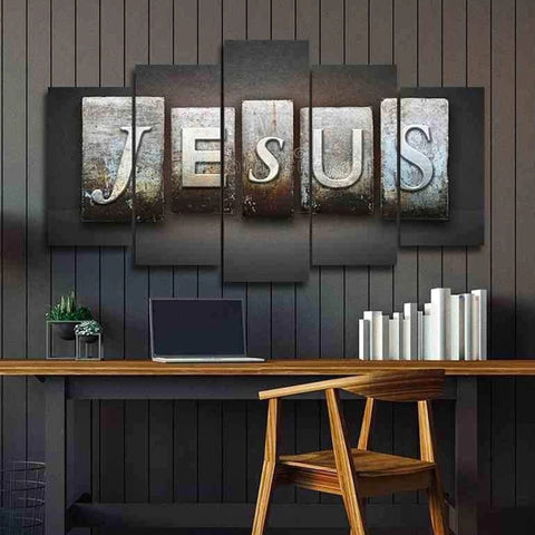 Jesus Name Christian Wall Art Canvas Printing Decor