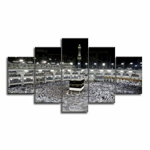 Kaaba Stone Mecca Mosque Islamic Wall Art Canvas Printing Decor