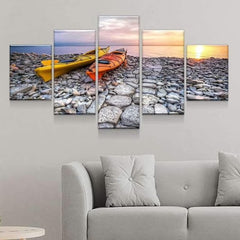 Kayaking Freedom Sunset Wall Art Canvas Printing Decor