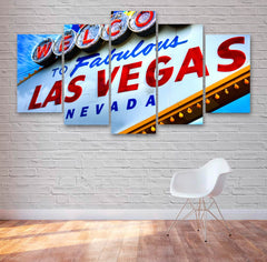 Las Vegas Sign Wall Art Canvas Printing Decor