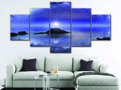 Lighthouse at Night Wall Art Canvas Printing Decor