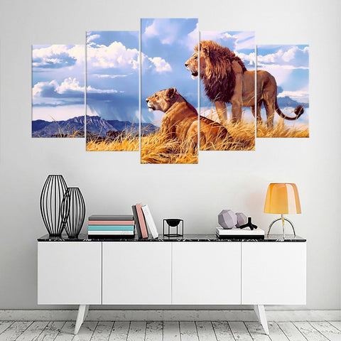 Lion Lioness Lion King Wildlife Wall Art Canvas Printing Decor