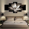 Image of Lotus Flower Black and White Wall Art Canvas Printing Decor