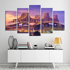 Louisiana New Orleans Bridge Crescent City Wall Art Canvas Printing Decor