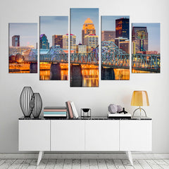 Louisville Kentucky City View Wall Art Canvas Printing Decor