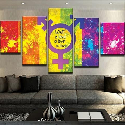 Love Everywhere Abstract Wall Art Canvas Printing Decor
