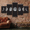Image of Lunar Cycles Full-Crescent Moon Wall Art Canvas Printing Decor