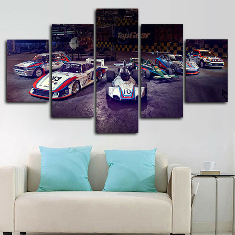 Martini Racing Race Cars Wall Art Canvas Printing Decor