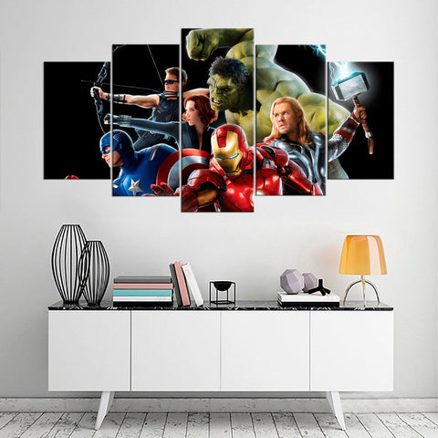 Avengers Hulk Iron Man Super Heroes Comics Wall Art Canvas Printing Decor