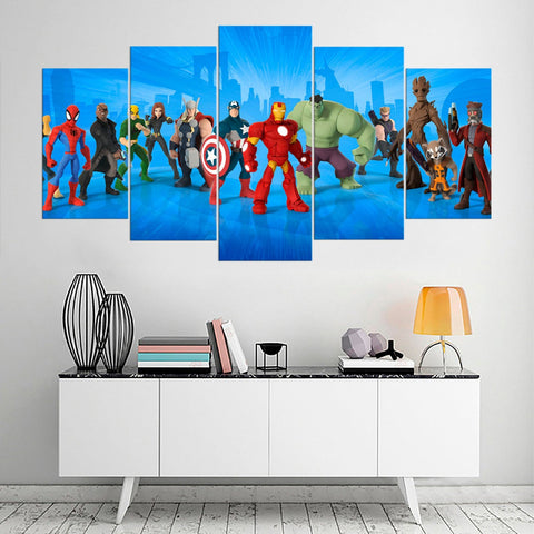 Hulk Captain America Iron Man Wall Art Canvas Printing Decor