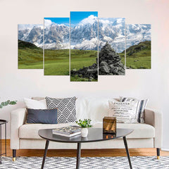 Meadows in the Mountains Alps Wall Art Canvas Printing Decor