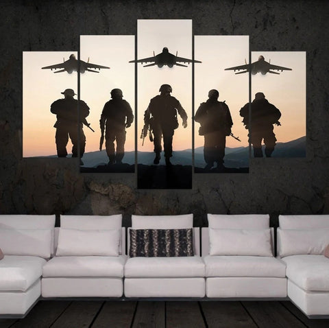 Military Armed Forces Wall Art Canvas Printing Decor