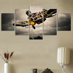 Motocross Stunt Bike Rider Wall Art Canvas Printing Decor