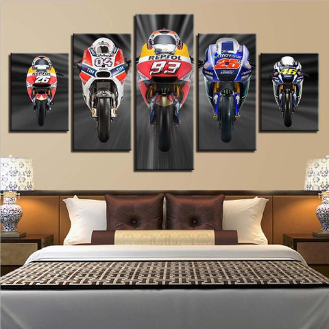 Motorcycle Race Wall Art Canvas Printing Decor