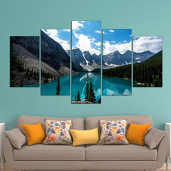 Mountain Lake View Wall Art Canvas Printing Decor