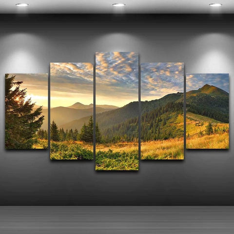 Mountain Landscape Sunset Wall Art Canvas Printing Decor