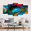 Image of Multicolored Floral Vivid abstract Wall Art Canvas Printing Decor