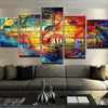 Image of Music Note Colorful Abstract Wall Art Canvas Printing Decor
