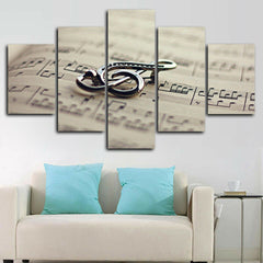 Musical Notes Music Wall Art Canvas Printing Decor