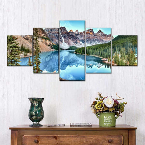 National Park Lake Mountain Wall Art Canvas Printing Decor