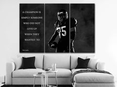 New England Patriots Tom Brady Motivation Wall Art Canvas Printing Decor