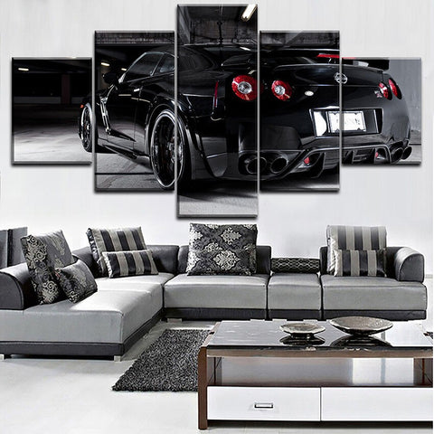 Nissan Skyline GTR Black Car Wall Art Canvas Printing Decor