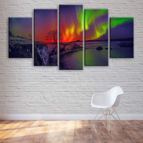Northern Lights Aurora Borealis Wall Art Canvas Printing Decor