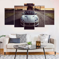 Novitec White Super Car Wall Art Canvas Printing Decor