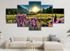 Image of Orchids Field Sunrise Wall Art Canvas Printing Decor