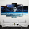 Image of Outer Space Moon Galaxy Wall Art Canvas Printing Decor