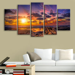 Perfect Beach Sunset Wall Art Canvas Printing Decor